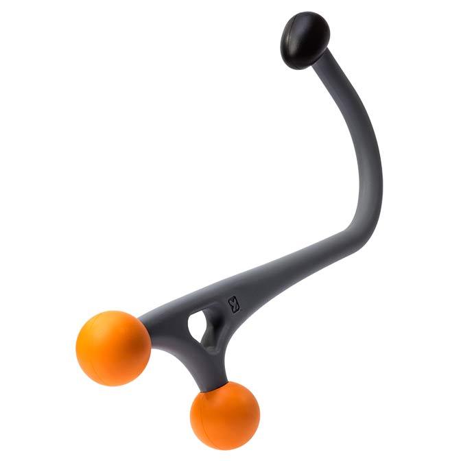"The TriggerPoint AcuCurve Cane Massage Tool relieves muscle knots in the hard-to-reach areas of the neck, back and shoulders