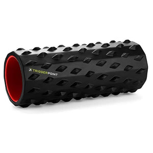 "The TriggerPoint CARBON™ Foam Roller has extra firm, high-profiled nodules that go deep into tissue for the toughest knots."
