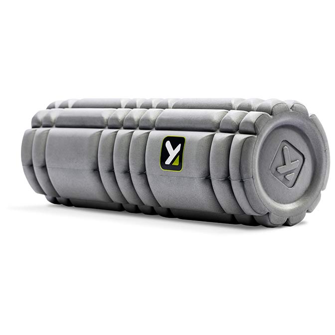 "The 12" TriggerPoint CORE Foam Roller, viewed on its side, is ideal for those new to foam rolling."
