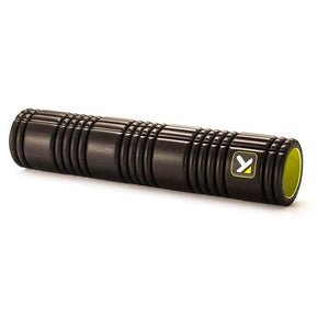"Viewed on its side from the right, the (black) TriggerPoint GRID® 2.0 Foam Roller" s 26" length offers more stability.  